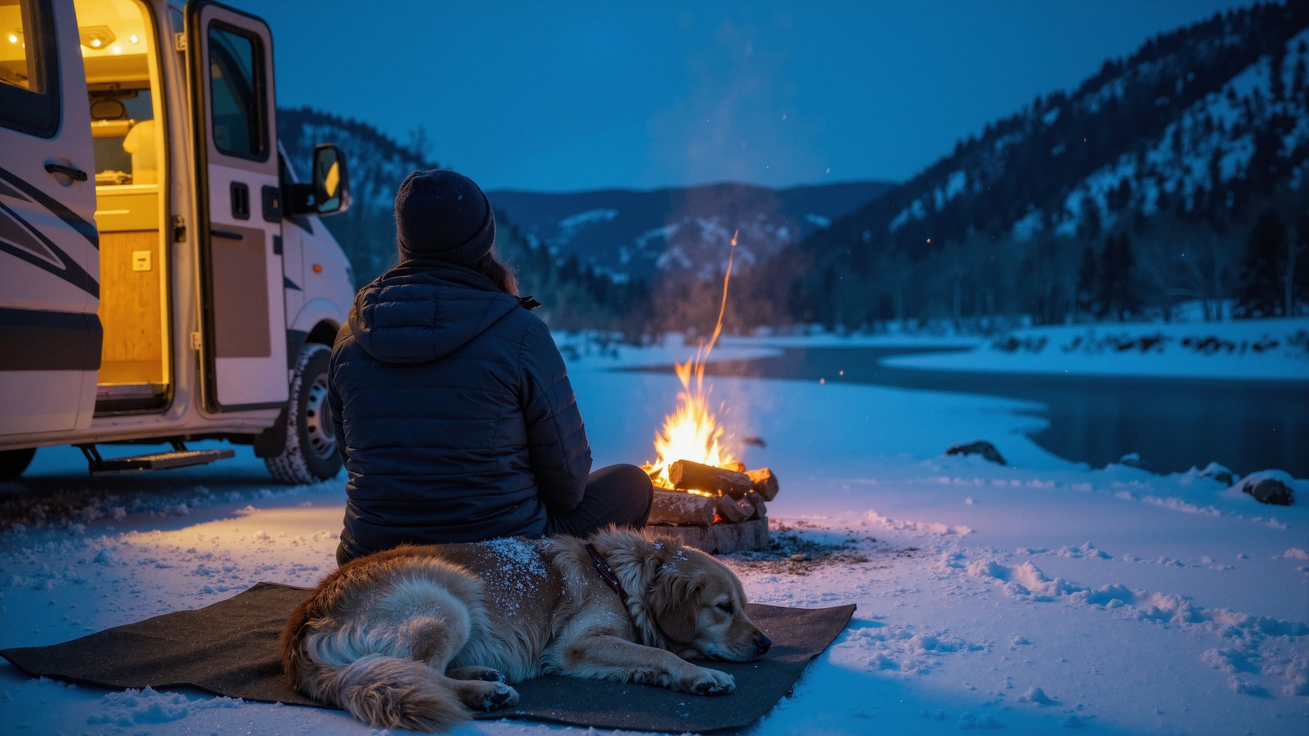 How to Keep a Camper Warm in the Winter & Why Roadside Assistance Matters